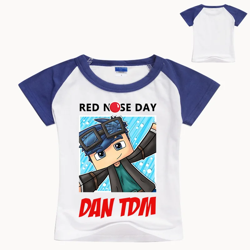 Us 624 20 Offroblox Red Nose Day Stardust Boys T Shirt Kids Summer Clothes Children Dan Tdm T Shirt Girls Cartoon Tops Tees 2 12y Xin575 In - dantdm roblox pants