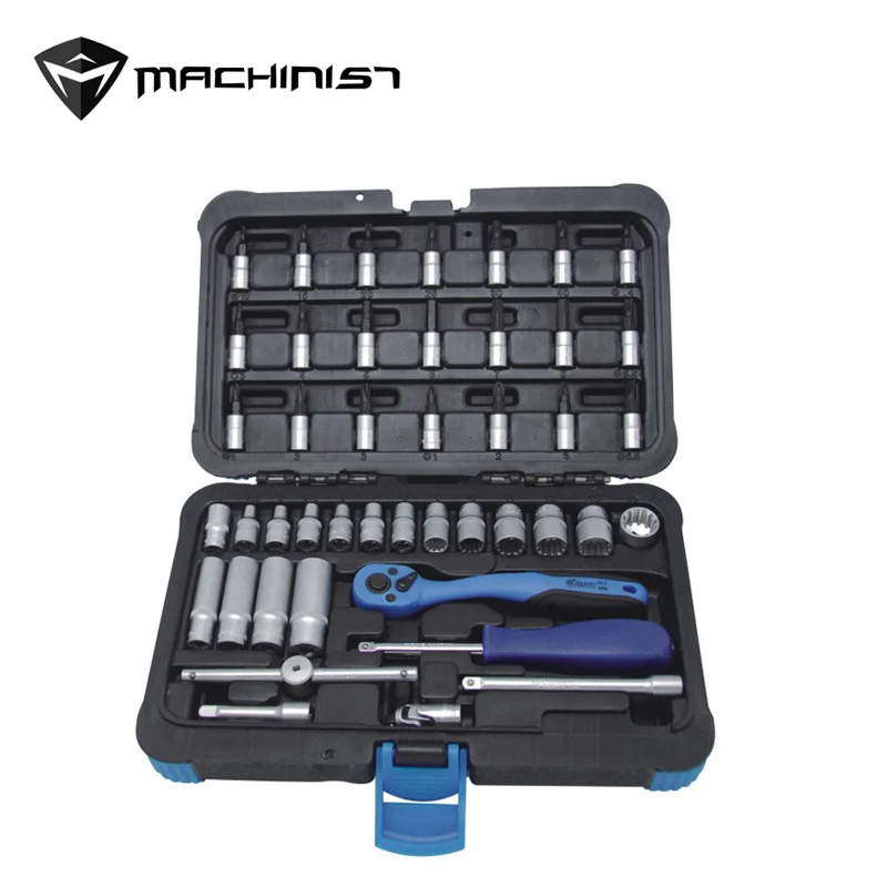 

45pcs 1/4" car Repair Tool Box Precision Ratchet Wrench Set Sleeve Joint Tool Kit For Car NY-TZ45P14