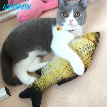 ANSINPARK cat for fish toy plush stuffed dog toy fish fish shaped cat scratching post for pet dogs catnip scratch board 1pcs f88