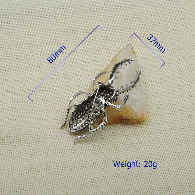 WXJCAN Новинка Большие винтажные Броши насекомое роскошные микро-стразы брошь в виде жука осень зима ювелирные изделия размер 80 мм* 37 мм