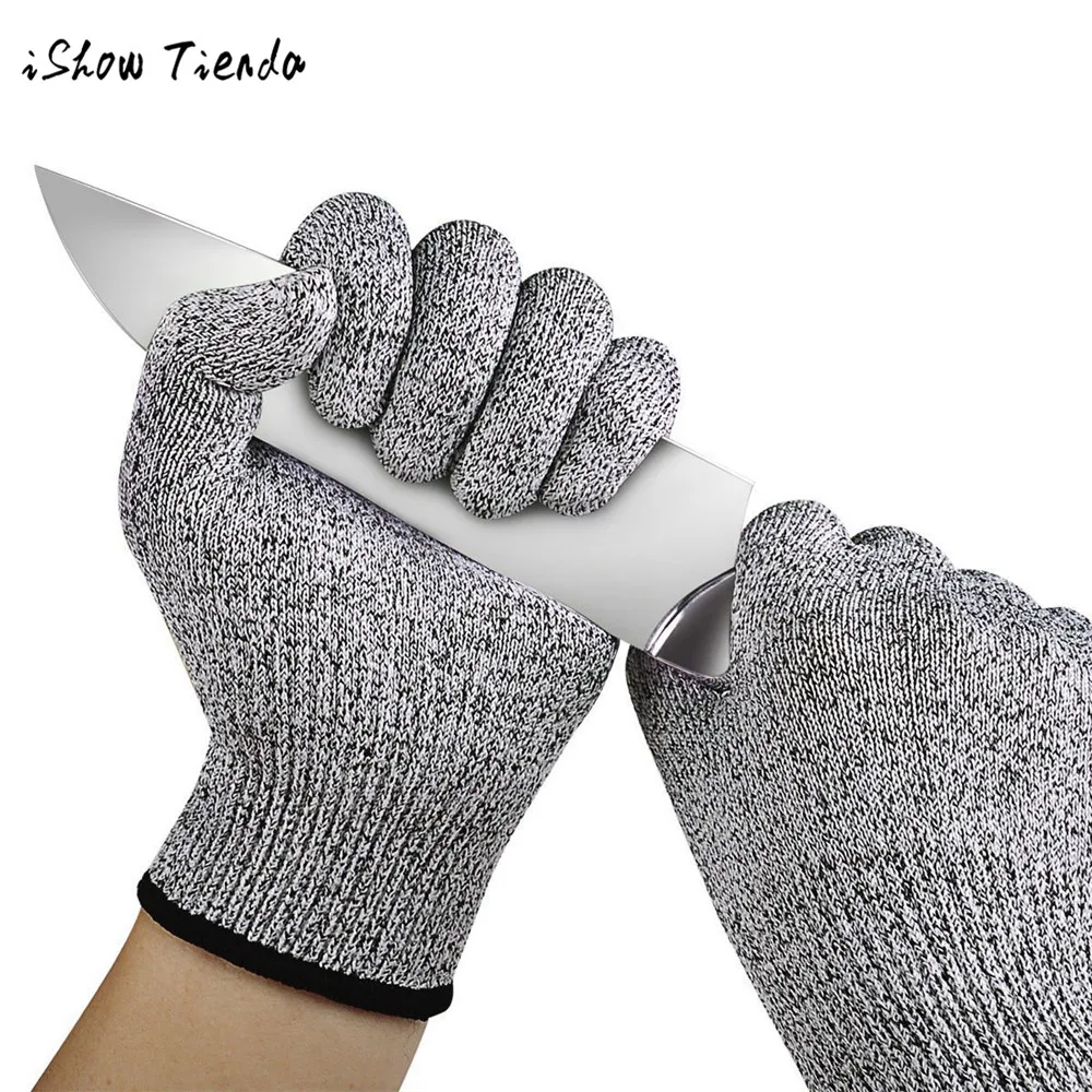 1 Pair Safety Cut Resistant Gloves Food Grade Level 5 Protection