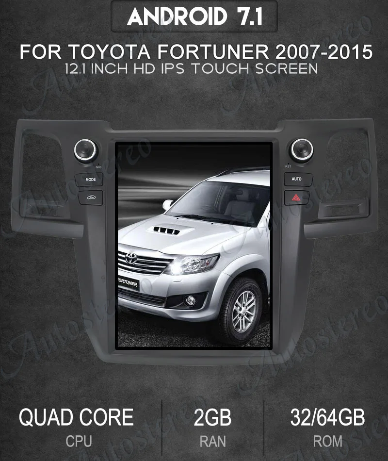 Top Android 8.1 4GB RAM Tesla style Car GPS Navigation For Toyota Fortuner 2007-2015 head unit auto multimedia player tape recorder 12 Top Android 8.1 4GB RAM Tesla style Car GPS Navigation For Toyota Fortuner 2007-2015 head unit auto multimedia player tape recorder 12