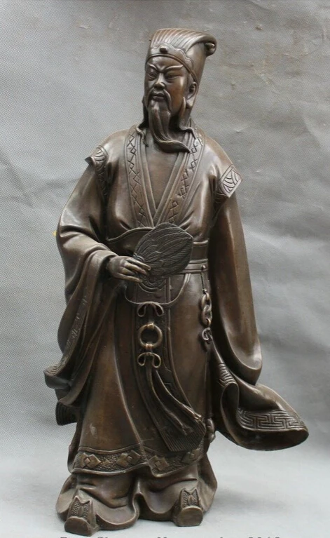 

bi001842 20 Chinese famous politician stand mastermind militarist inventor Bronze Statue