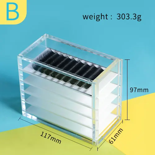 Efc косметический ящик для хранения ресниц органайзер для ресниц акриловая пластина для ресниц Органайзер держатель инструмент для наращивания ресниц - Цвет: B Tapes Storage Box