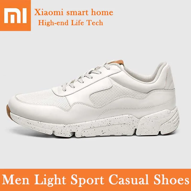 

Xioami Shoes Light Sport Casual Shoes Slow Shock Sole Soft Leather Breathable Sneakers Thick Support Retro Fashion Design Smart
