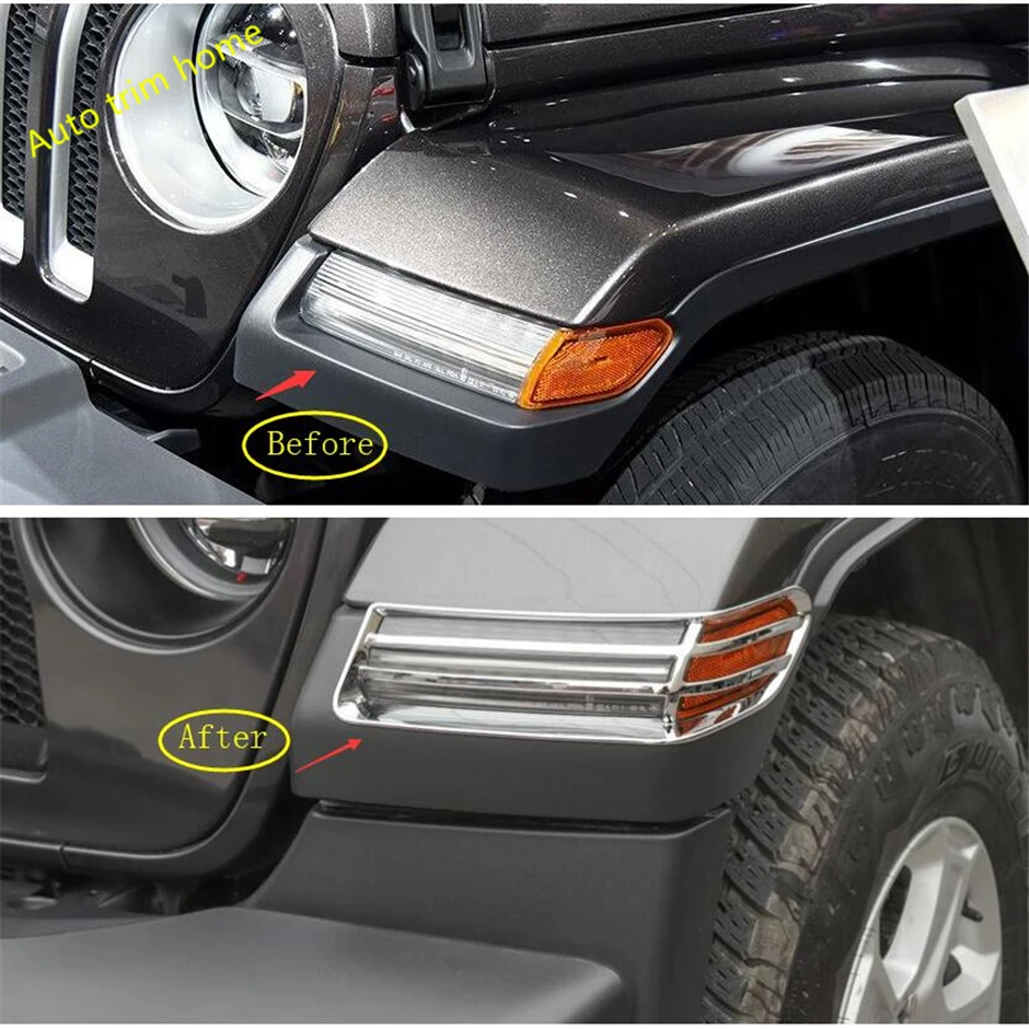 Lapetus переднее колесо для бровей абажур крышка отделка ABS Подходит для Jeep Wrangler JL