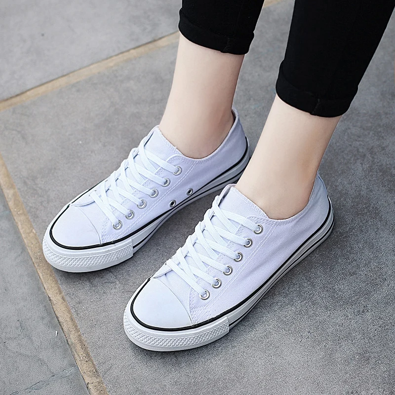GUDERIAN New 2019 Spring Summer Canvas Shoes Men Low Top Black Red White Shoes Men Flat Fashion Casual Couple Shoes Footwear