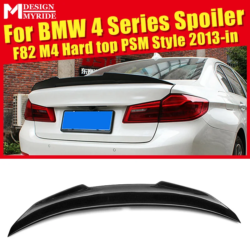 

For BMW F82 F83 M4 420i 428i 430i 440 Hard top PSM Style Carbon Fiber Rear Trunk Spoiler Tail Wing car styling Accessories 2013+