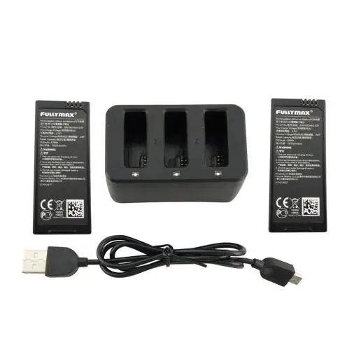 

2PCS 3.8V 1100mah lithium battery with 3 in 1 charger for TELLO four-axis aircraft spare parts remote drone