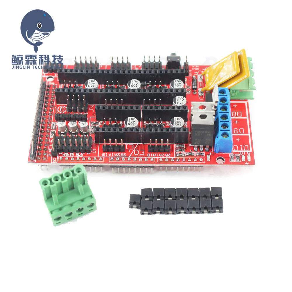 3d Принтер Комплект MK2B кровать с подогревом+ Mega 2560 R3+ RAMPS 1,4+ lcd 12864+ 6x оптический переключатель фиксатор+ 5x DRV8825 Драйвер шагового двигателя