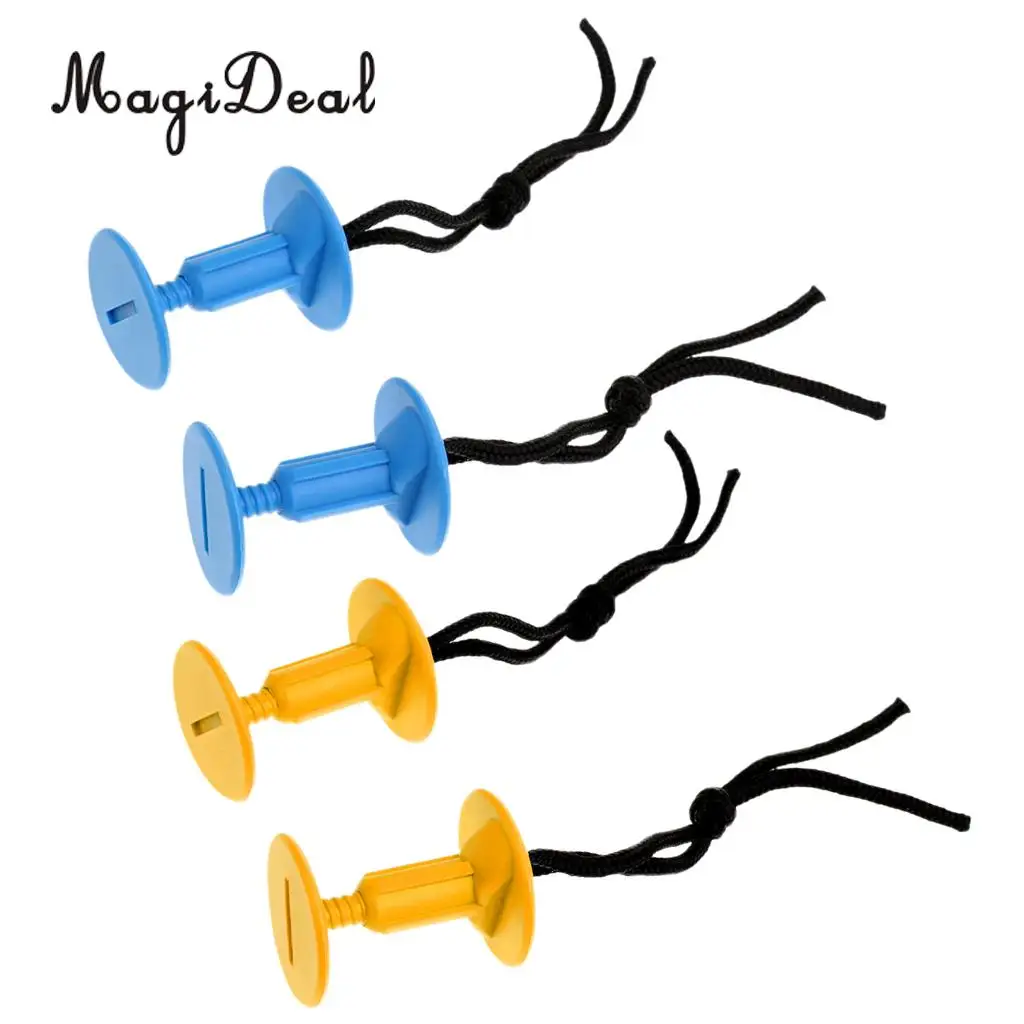 4Pcs Durable Bodyboard Surfboard Leash Plugs with Cord String for Outdoor Water Surfing Sport Surf Board Body Board Accessories