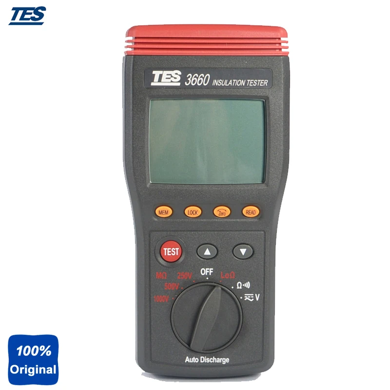 

TES-3660 Insulation Testing with Automatically Switch to Voltage Measurement Autoranging Insulation Tester