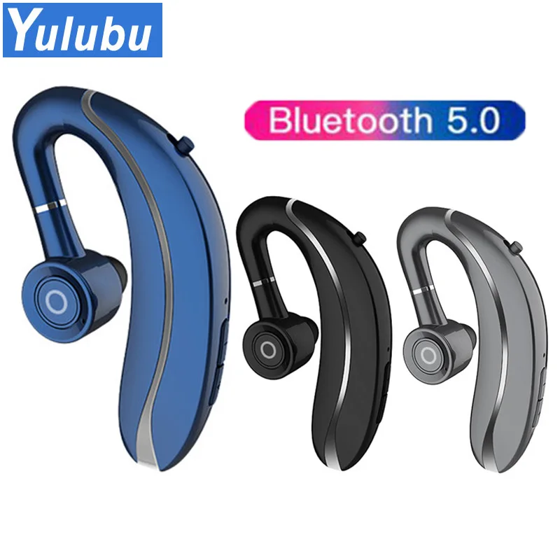 

New Q10 Wireless Headphone Earbud Ear Hook Bluetooth 5.0 Earphone 300mAh Single Handfree with Microphone for Driving sport PK V9