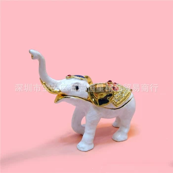 

European painting crafts, metal craftsShell Gem elephant,desktop Decoration home ornaments gift(A406)