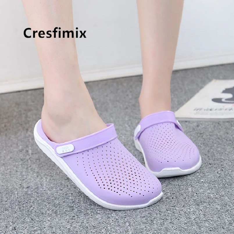 

Cresfimix Women Cute Light Weight Spring Slip on Flat Sandals Lady Fashion Sweet Pink Summer Sandals Sandalias De Mujer C5340