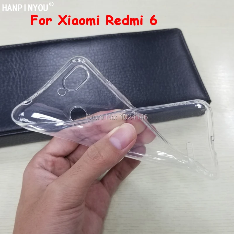 

For Xiaomi Redmi 6 Redmi6 5.45" New Slim Crystal Clear Transparent Soft TPU Back Case Protection Skin Camera Protect Cover