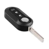 KEYYOU-coque de clé télécommande pliable, 10x3 boutons, sans clé d'alarme, pour FIAT 500 Panda Punto Bravo, blanche ► Photo 2/6