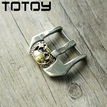 

TOTOY White Copper Inlay Brass Buckle, 20MM 22MM 24MM High Quality Leather Strap Buckle,Vintage Buckle,Fast Delivery