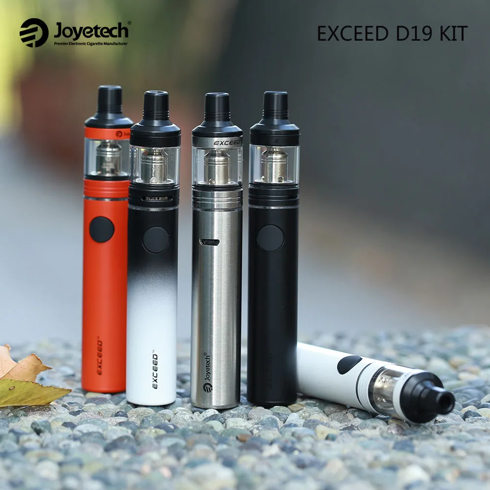 

Original Joyetech Exceed D19 Kit Starter 2ml 1500mAh Built-in Vaper Tank Mod E-Cigarette Kit 40W LED EX 0.5ohm Core Atomizer