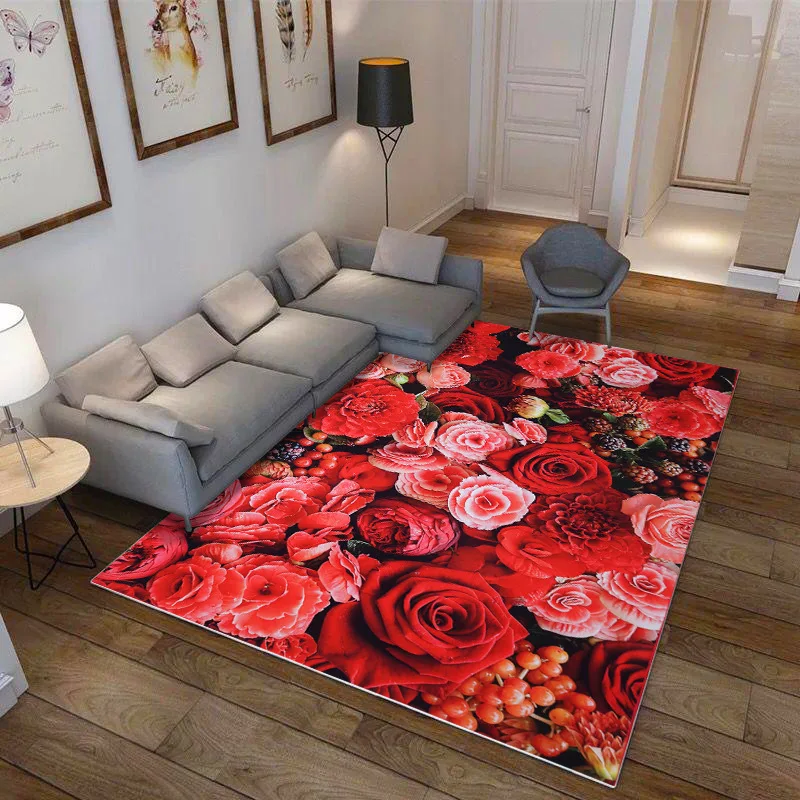 High Quality 3D printed Hallway Carpet Pastoral Style Rugs Corridor Floor Mat Soft Aisle Stairs Anti-slip Suction Blanket tapis