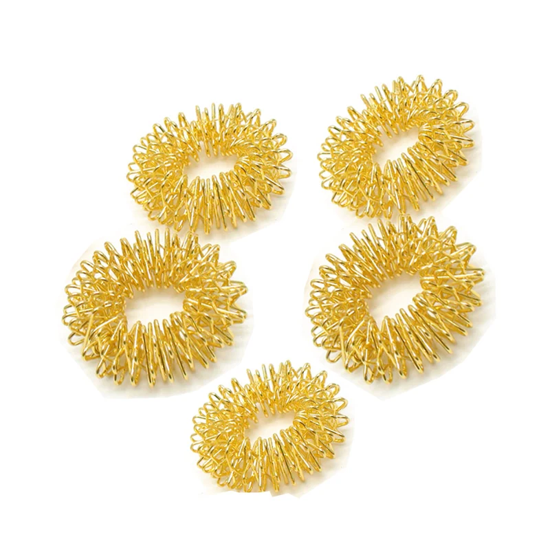 5pcs/Lot Finger Massage Gold Ring Acupuncture Ring Body Massage RelaxationChinese Medicine Weight Loss Massager Health Care A031 5pcs/Lot Finger Massage Gold Ring Acupuncture Ring Body Massage RelaxationChinese Medicine Weight Loss Massager Health Care A031