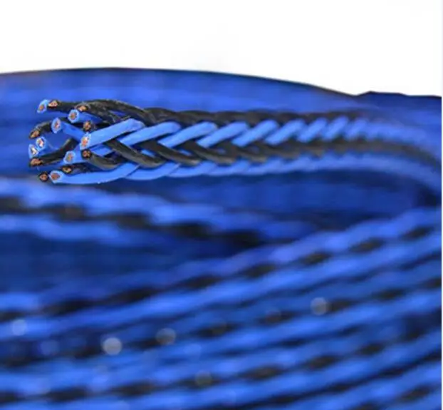 Blue 8TC twist cable OCC Copper Wire Cable for HIFI Audio Speaker Amplifier Turntable CD Player 16 Strands | Электроника
