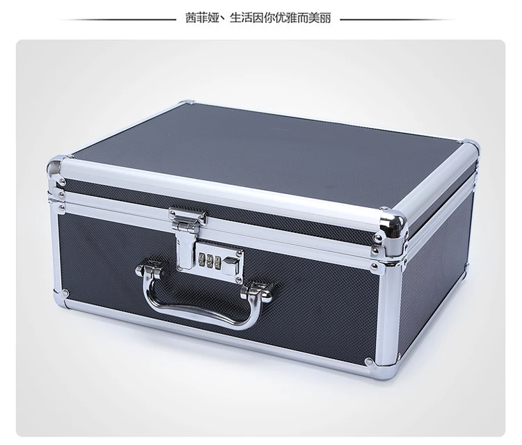 Алюминий инструмент случае чемодан toolbox пароль файл коробка ударопрочный оборудование для обеспечения безопасности Чехол С нарезанные