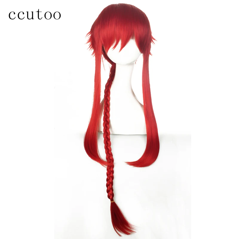 Ccutoo 120 см Локи красная длинная оплетка локоть слоистый синтетический парик теплостойкое волокно Хэллоуин вечерние парики для косплея