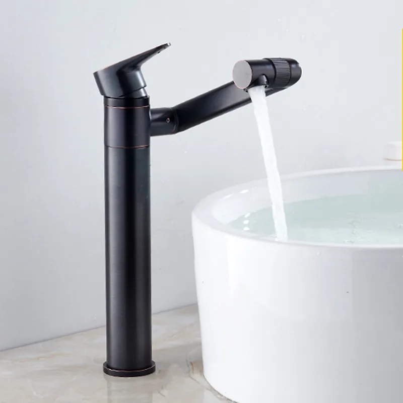 LIUYUE смеситель для раковины медный черный/белый кран для ванной с вращением на 360 градусов кран для холодной и горячей воды кран для раковины смеситель для раковины Torneira