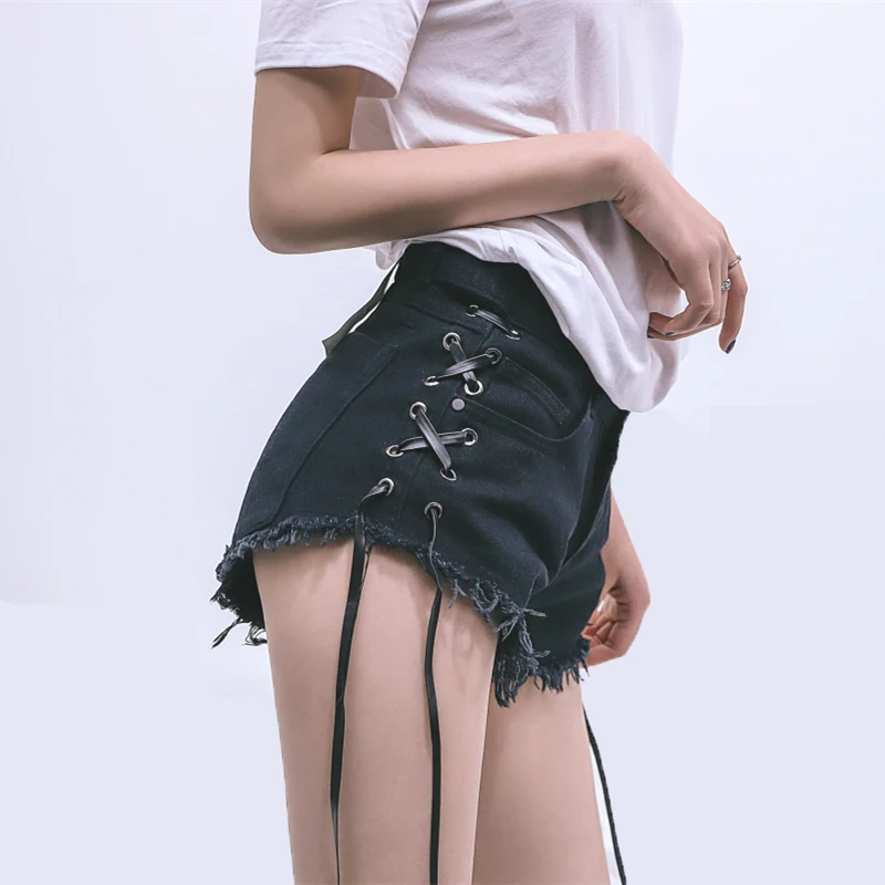 2019 Sexy summer plus size women denim ripped short jeans