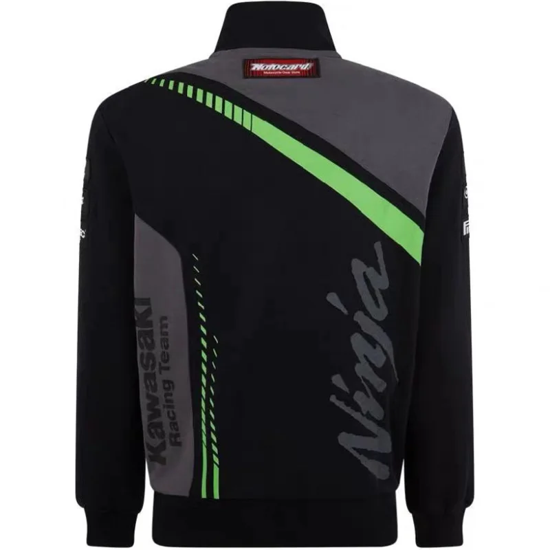 

kawasaki mens motorcycle hoodie racing moto gp riding hoody clothing jackets men cross Zip jersey sweatshirts coat Windproof