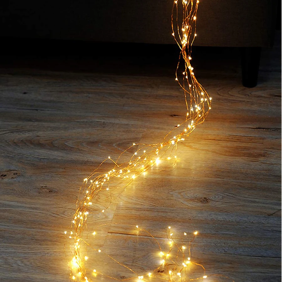US $10.46 Outdoor Solar Powered 10X2M 200 LED Vines Branch String Lights Copper Wire Christmas Fairy Lights For Wedding Festival DIY Decor