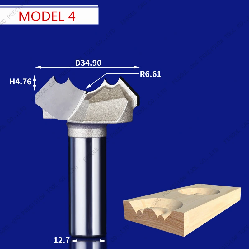 Хвостовик 12.7мм-6 моделей, твердосплавный фрезерный станок с ЧПУ, деревообрабатывающий дверной нож для шкафа, нож для двери кухонного шкафа, нож для шкафа