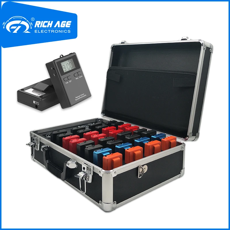 

RichiTek Wireless Guide System Mic 2 Transmitters+30 Receivers For Tour Guide With Condenser Microphone
