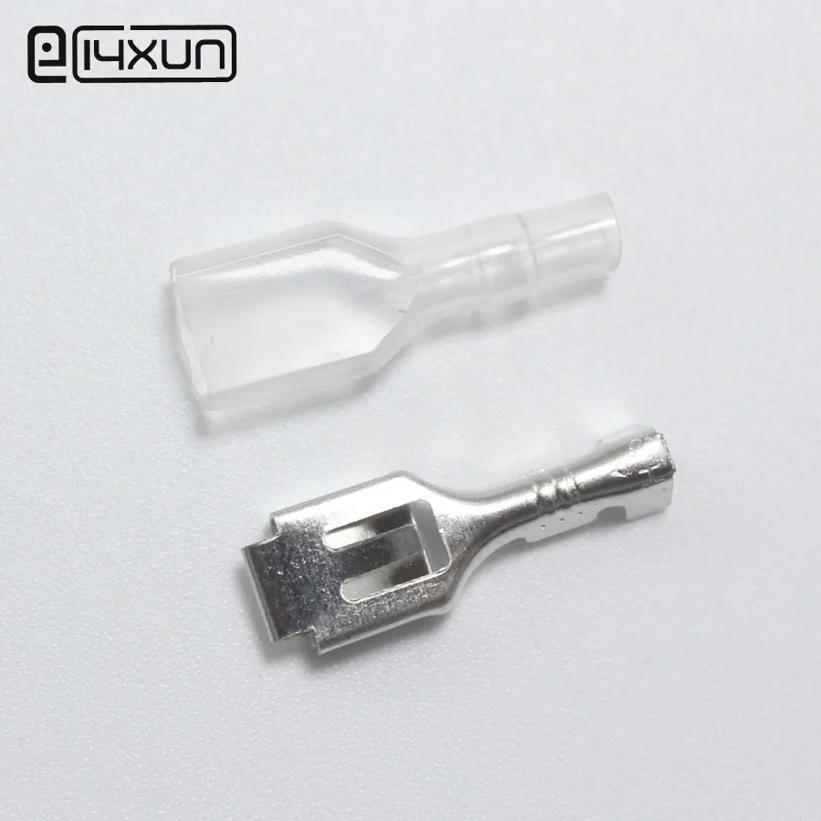 

20 Sets 6.3mm Crimp Terminal Copper 6.3 mm Splice Female Spade Connector Locking Splice Terminal With Case