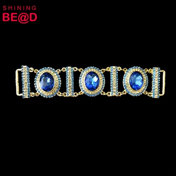 

50 pcs /lot high quality gold plated big crystal rhinestone bikini connector for ladies swimwear accessories