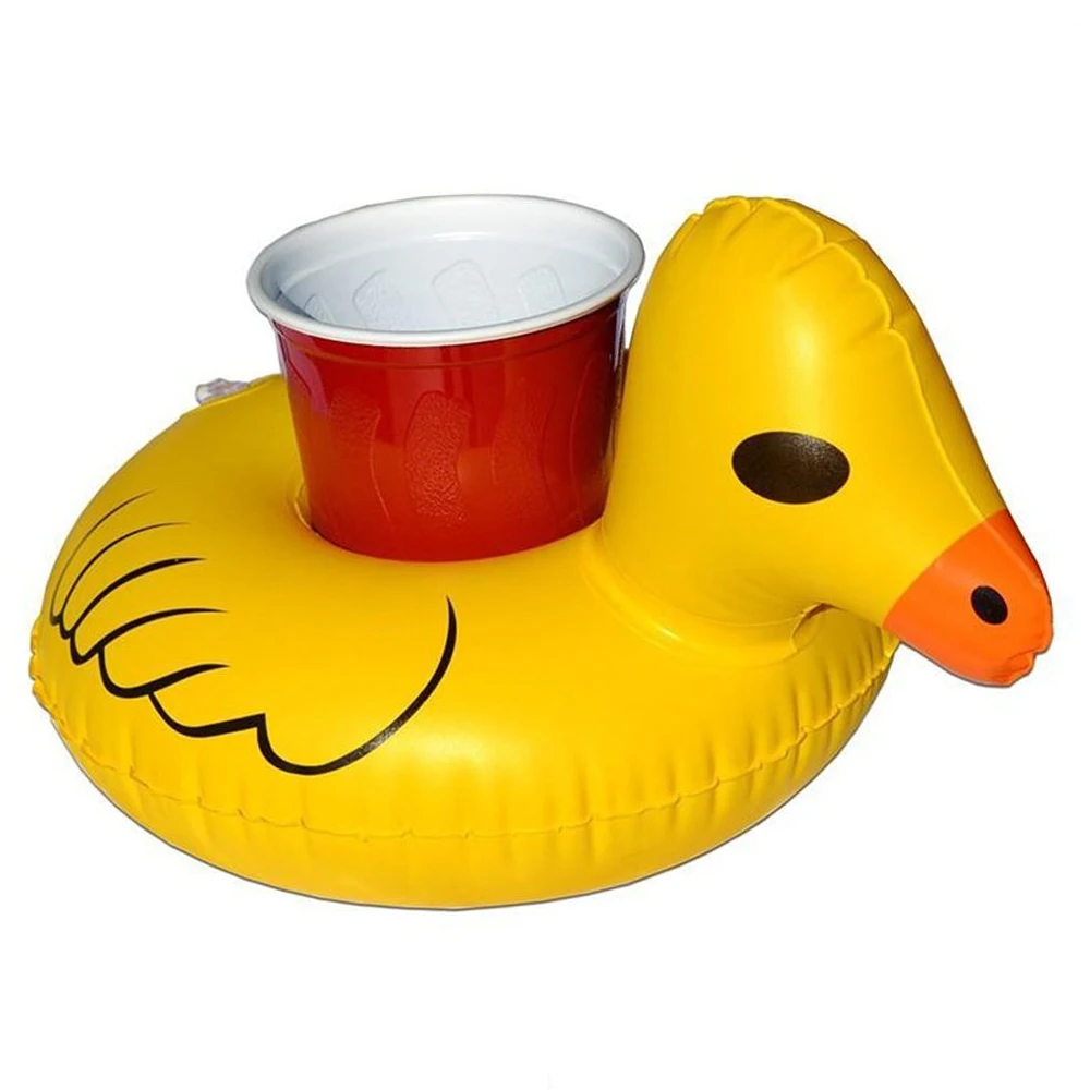 1 шт. желтая утка Фламинго надувные подстаканник пить пиво подстаканник бассейн летом тема вечерние поставки