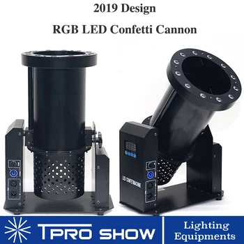 Buy Wedding Confetti Cannon RGB LED Stage Light Confetti Machine Powerful Paper Blower Comfetti Shooter Effect DJ FX For Wholesale