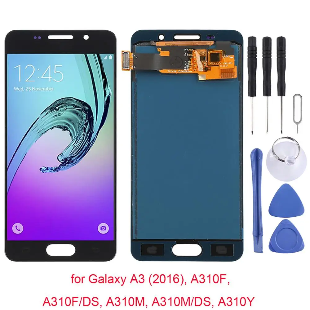 Cena Do Samsung Galaxy A3 (2016), A310F, A310F DS, A310M, wyświetlacz moduł ekranu lcd do Samsung SM A300F A300FU A3000 A3009 wyświetlacz