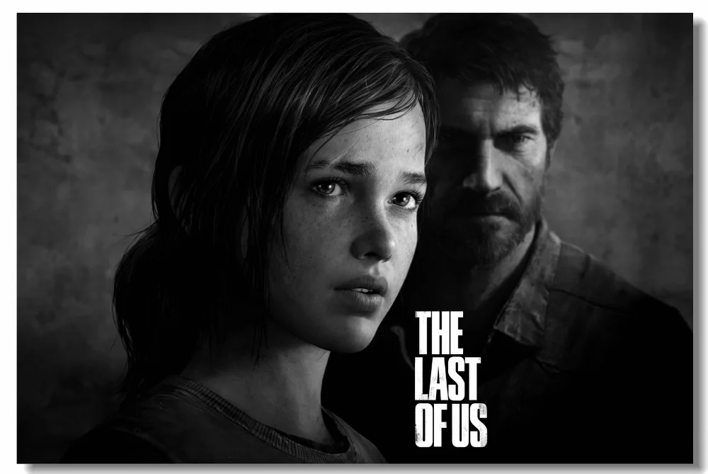 Custom Canvas Wall Decor Joel Ellie Poster The Last Of Us Wallpaper