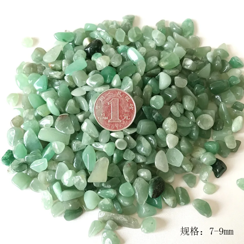 Натуральный зеленый кварц авантюрин Кристалл рок чип Исцеление чакра гравий каменные минералы образец здоровья украшения коллекция