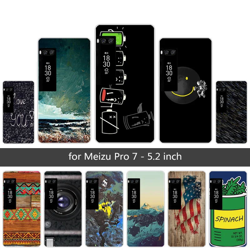

Luxury Case For Meizu Pro 7 PRO7 Soft Silicone Heaven Phone Case for Meizu Pro 7 Pro7 Protective Clear TPU Covers Coque Capas