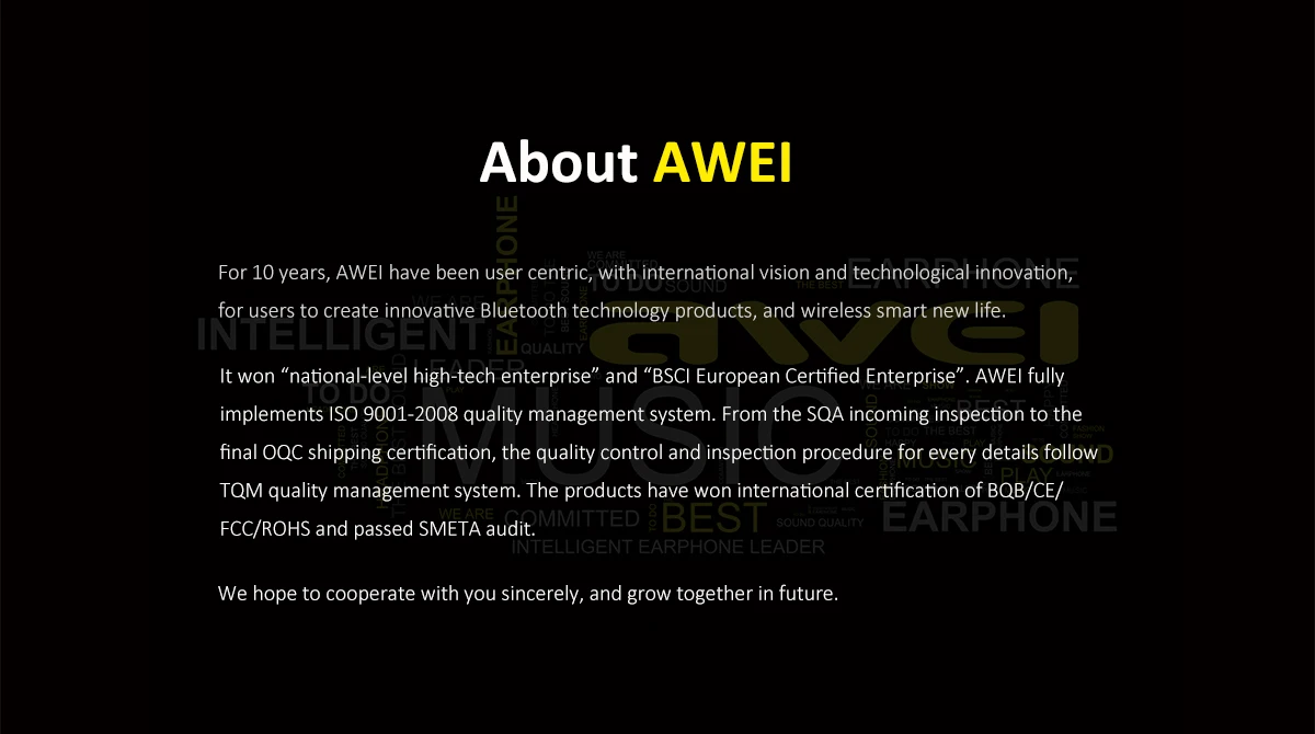 AWEI WT50 спортивные беспроводные наушники Bluetooth двойная мощность! ушной крючок водонепроницаемый IPX4 гарнитура шумоподавление HiFi стерео звук