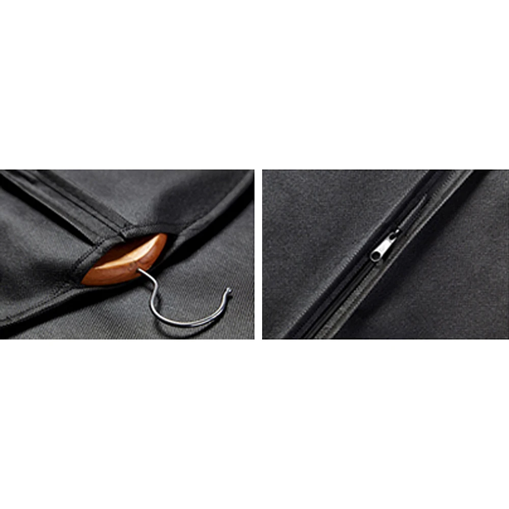 Black Dustproof Hanger Coat Clothes Garment Suit Cover Travel Breathable Storage Bag clothes storage Covers Case For Clothes