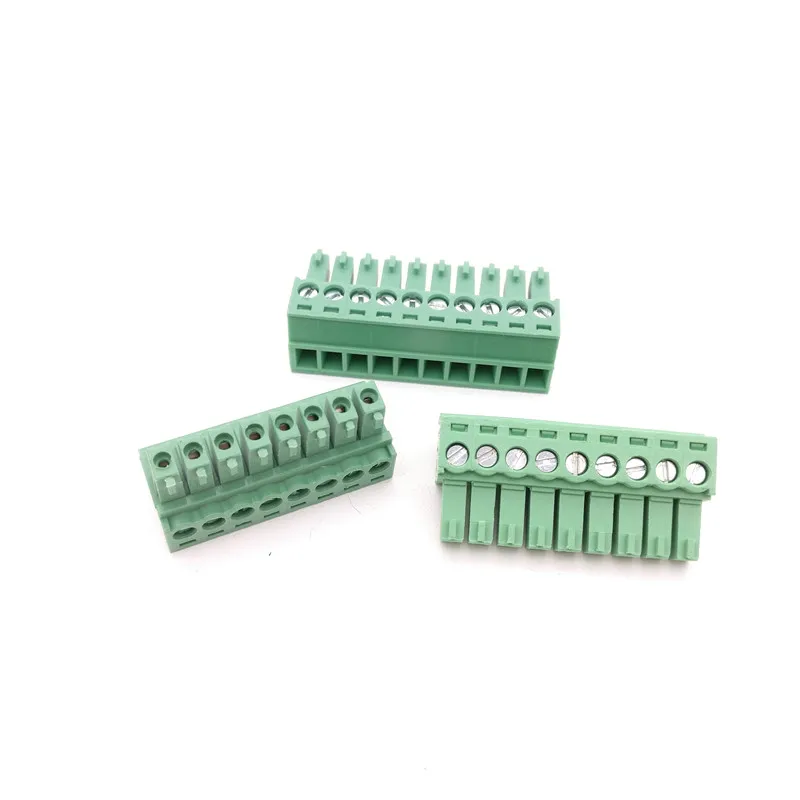 20psc 2P/3P/4P/5P/6P/7P/8P/9P/10P KF2EDGK набор 300V 10A подключаемый клеммный блок разъем 3 81 мм Шаг с
