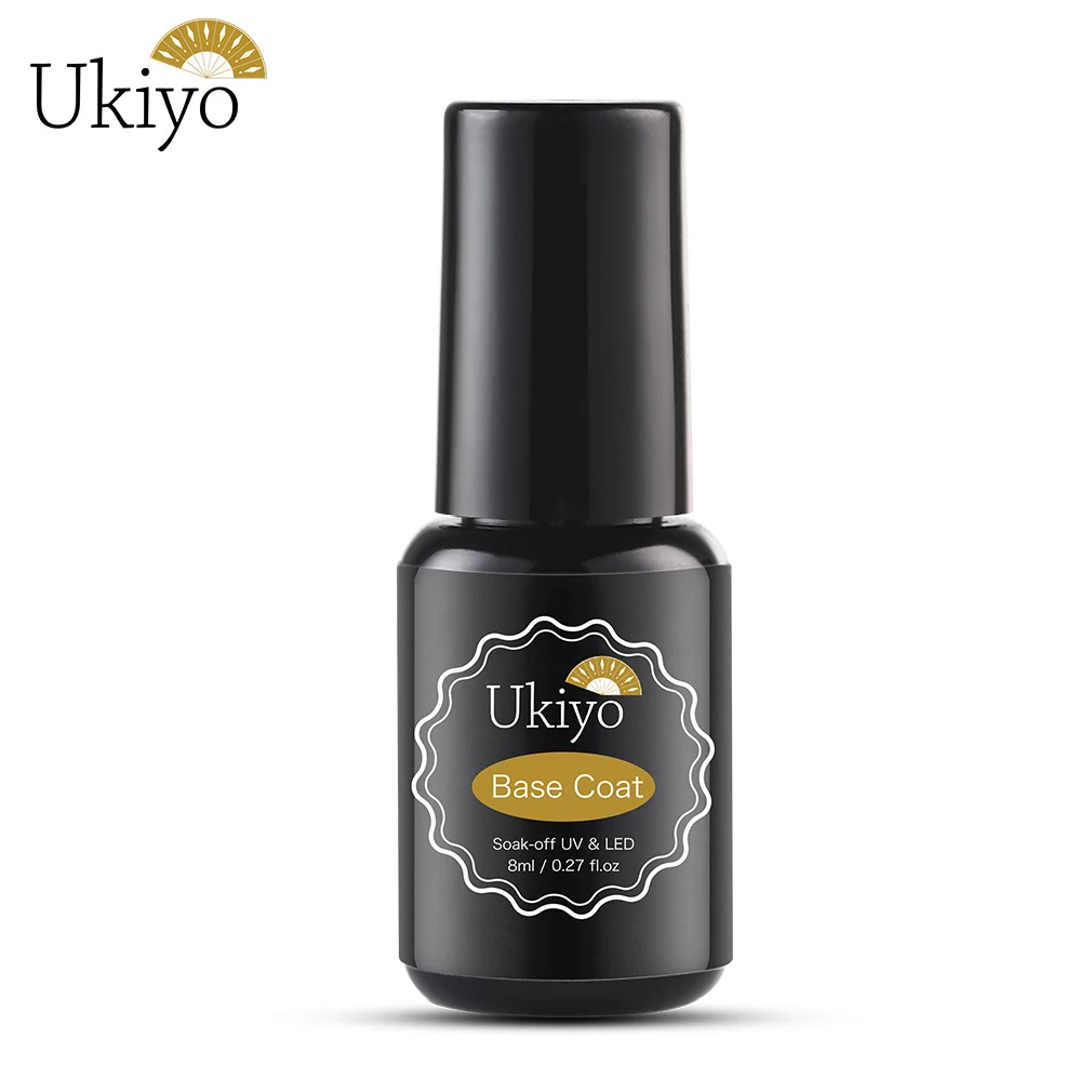

Ukiyo 8ml Base Coat Foundation for UV Gel Polish Soak Off Nail Gel Varnish Cured with UV LED Lamp Base Coating Gel Nail Polish