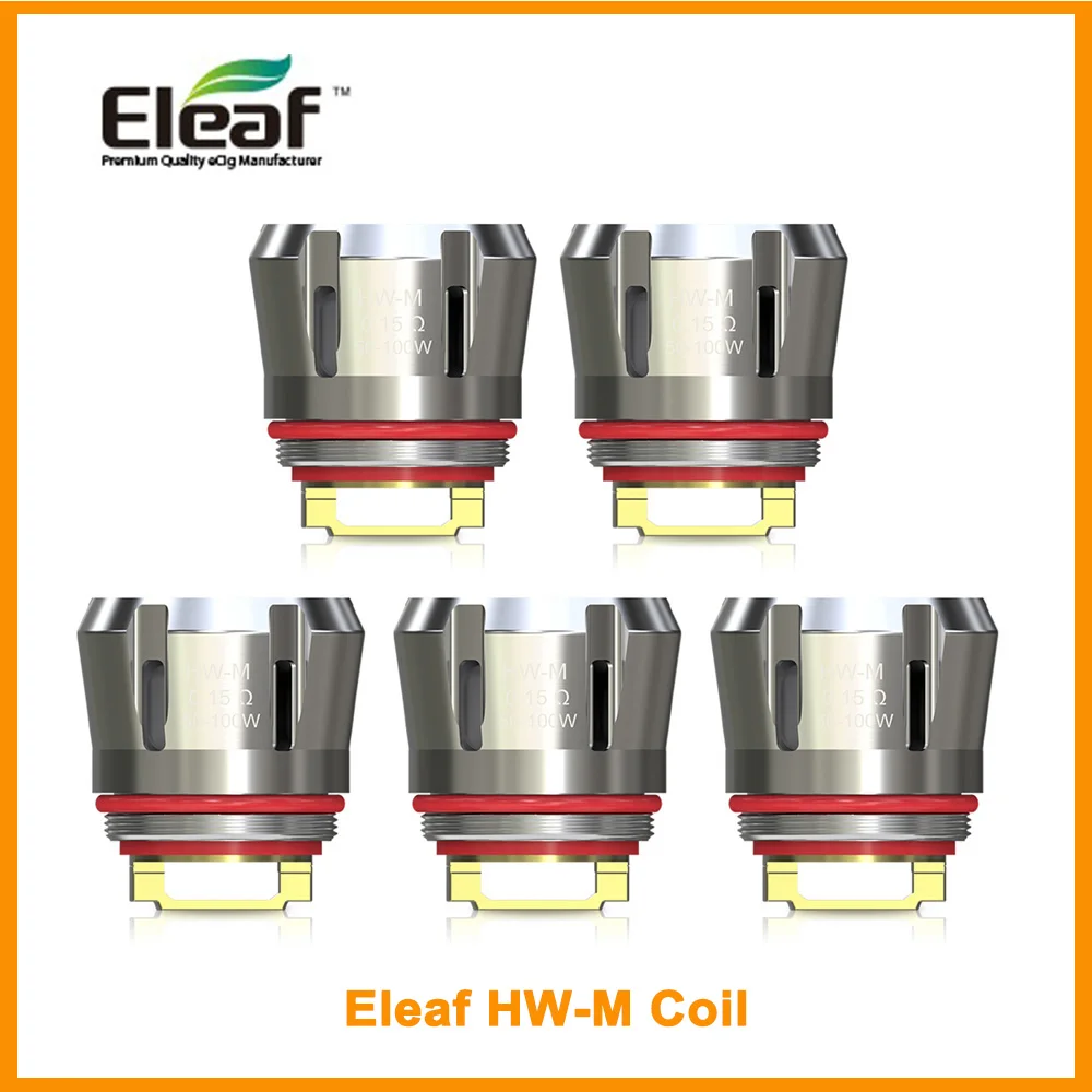 5pcs Original Eleaf HW-M 0.15ohm/HW-N 0.2ohm Coil Head For Ello Series Atomizers Replacement Electronic Cigarette