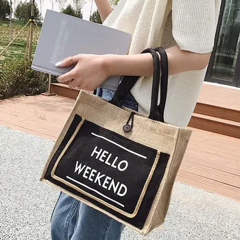 

Messenger Bags For Women 2020 Women's Linen Handbag Large Capacity Casual Shoulder Bag Daily Bag Shopping Bag 2020#P30