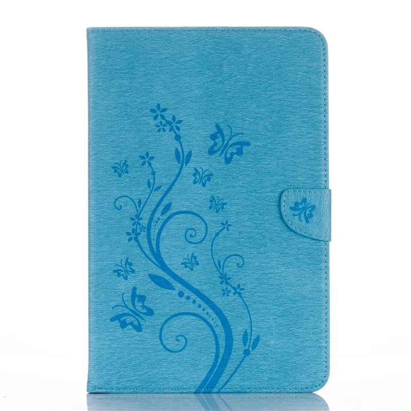 Printing Magnetic Wallet Smart Tablet Case For SAMSUNG Galaxy Tab A A6 10.1 P580 P585 Butterfly Embossed Flip PU Leather Cover (20)
