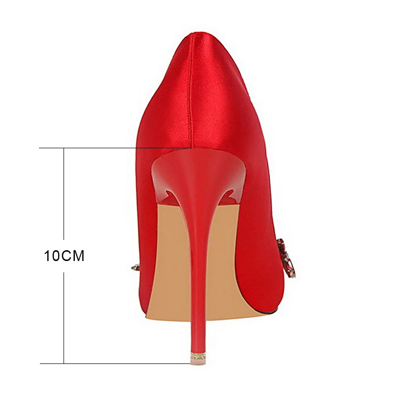 LAKESHI 2019 Rhinestone Silk Women Pumps Elegant High Heels Sexy Women Heel Shoes Pointed Toe Ladies Shoes Extreme Women Pumps LAKESHI 2019 Rhinestone Silk Women Pumps Elegant High Heels Sexy Women Heel Shoes Pointed Toe Ladies Shoes Extreme Women Pumps